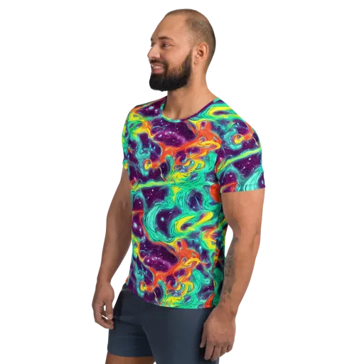 Astral Afterglow on a Men's Athletic T-Shirt