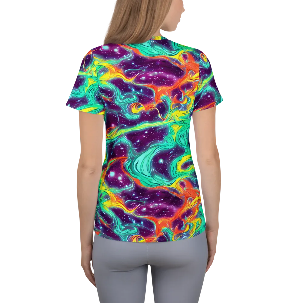 Astral Afterglow on Women's Athletic T-Shirt — Back