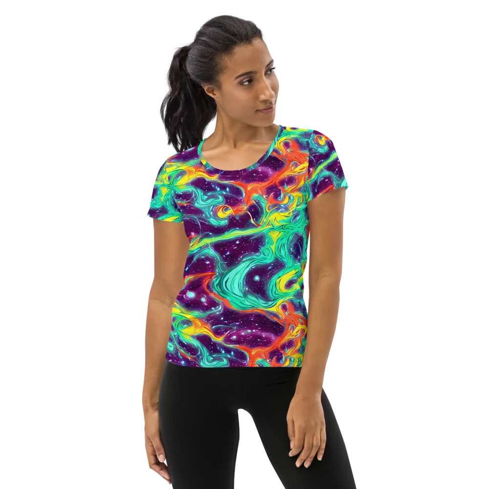 Astral Afterglow on Women's Athletic T-Shirt — Front