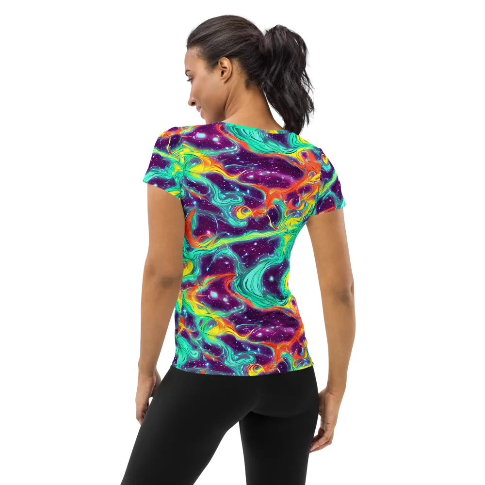 Astral Afterglow on Women's Athletic T-Shirt — Back