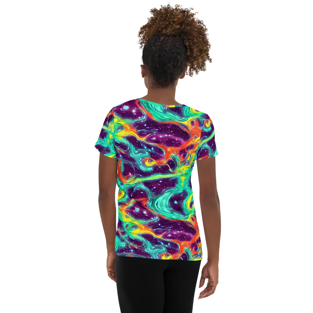 Astral Afterglow on Women's Athletic T-Shirt — Back