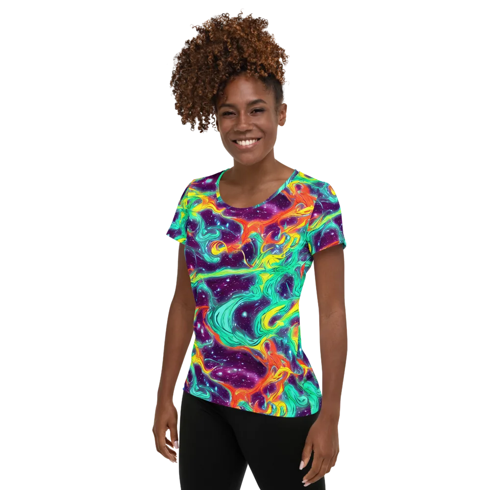 Astral Afterglow on Women's Athletic T-Shirt — Left