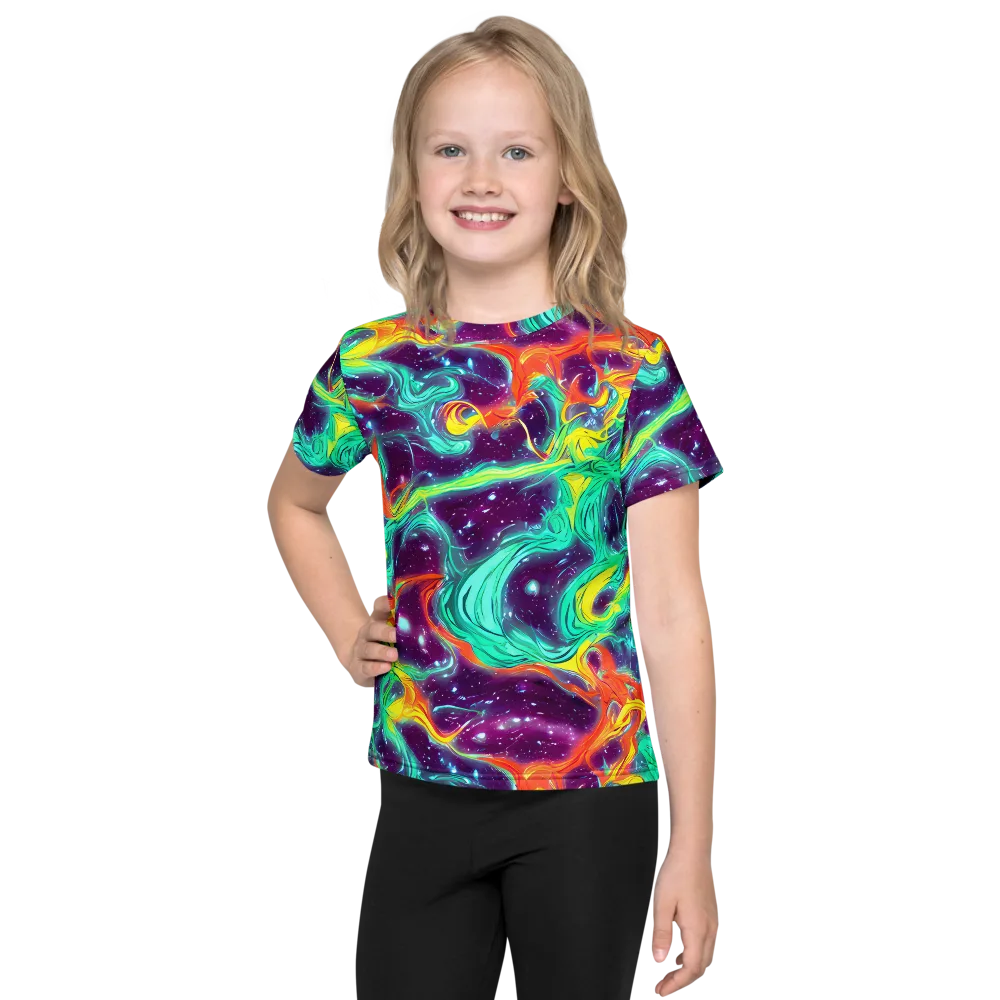 Astral Afterglow on Kids Crew Neck T-Shirt — Front