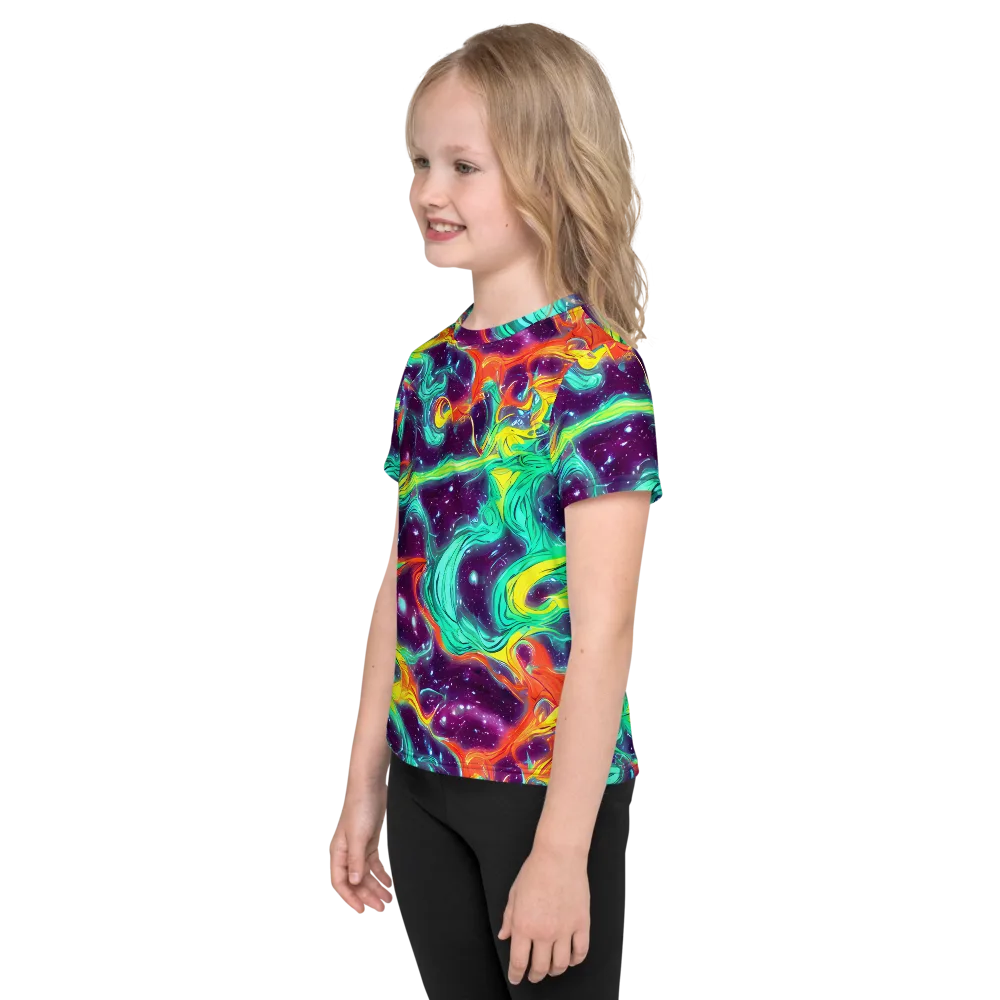 Astral Afterglow on Kids Crew Neck T-Shirt — Left