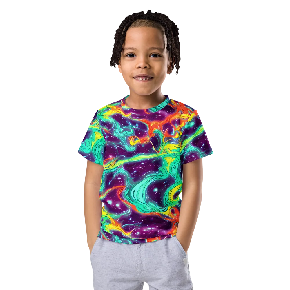 Astral Afterglow on Kids Crew Neck T-Shirt — Front