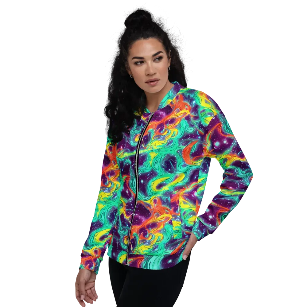 Astral Afterglow on Bomber Jacket — Left