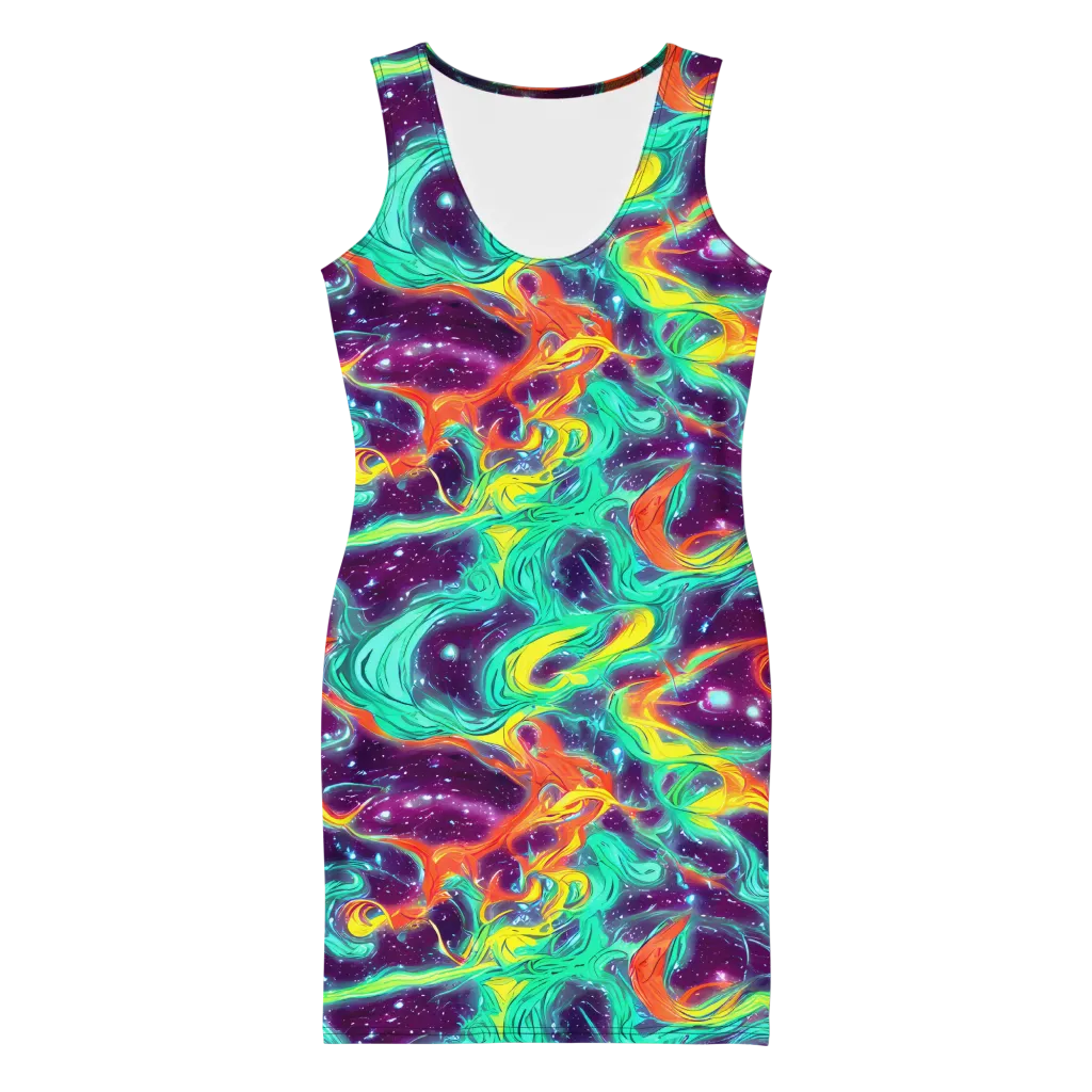 Astral Afterglow on Bodycon Dress — Front