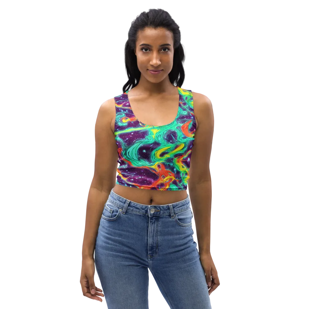 Astral Afterglow on Crop Top — Front