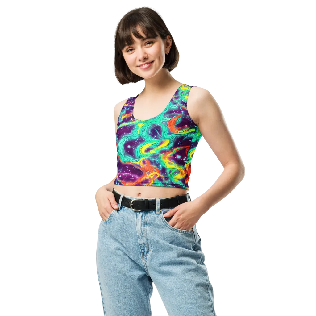 Astral Afterglow on Crop Top — Front