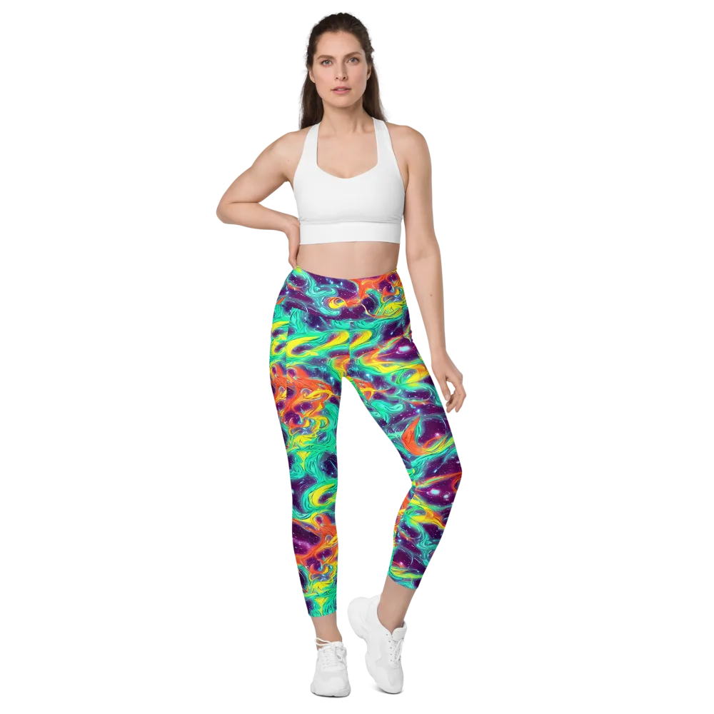 Astral Afterglow on Leggings with Pockets — Front