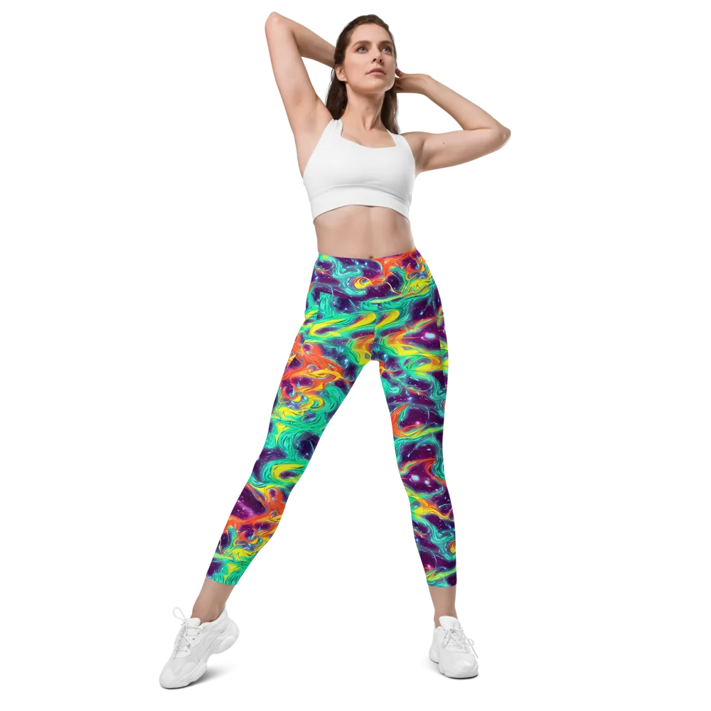 Astral Afterglow on Leggings with Pockets — Front