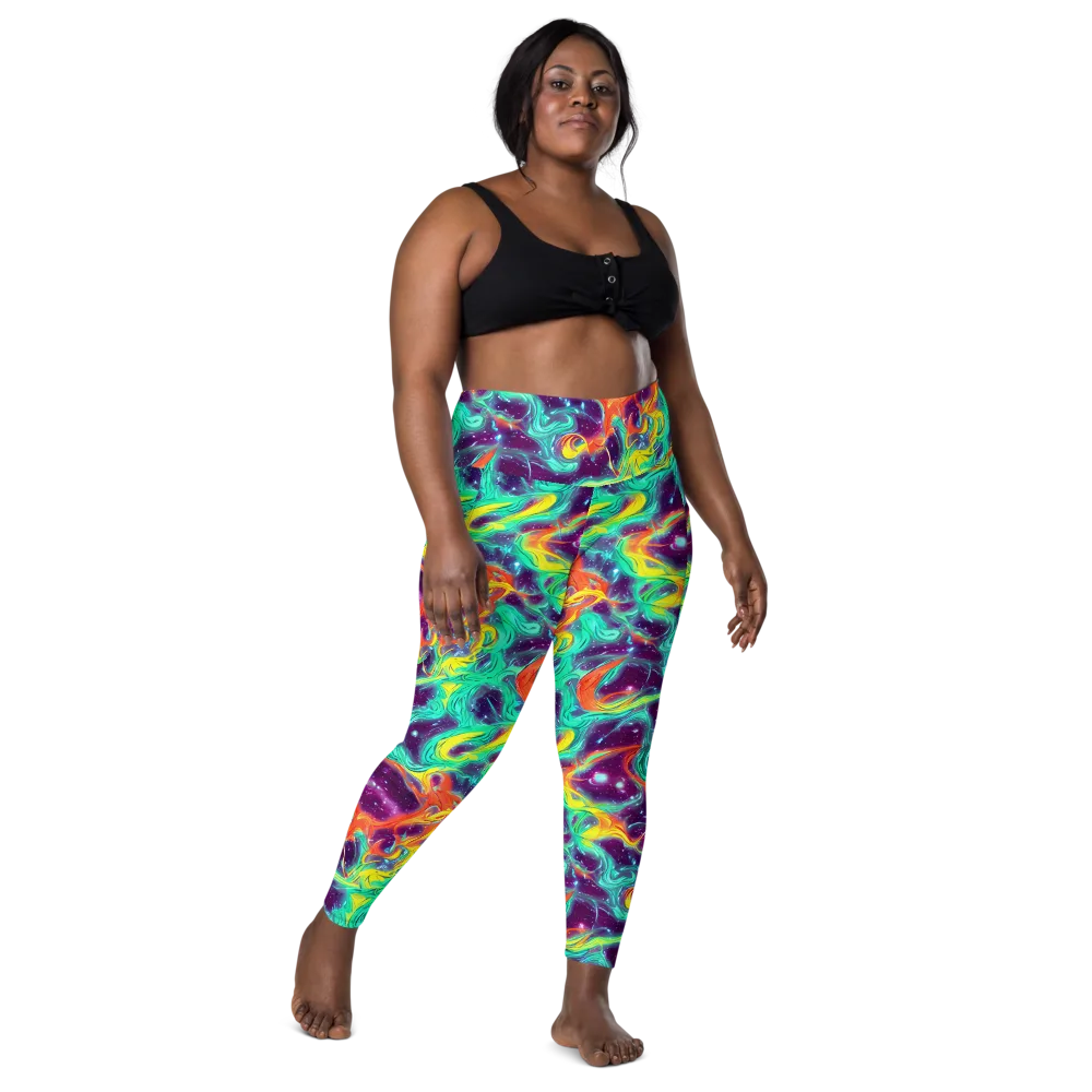 Astral Afterglow on Leggings with Pockets — Front