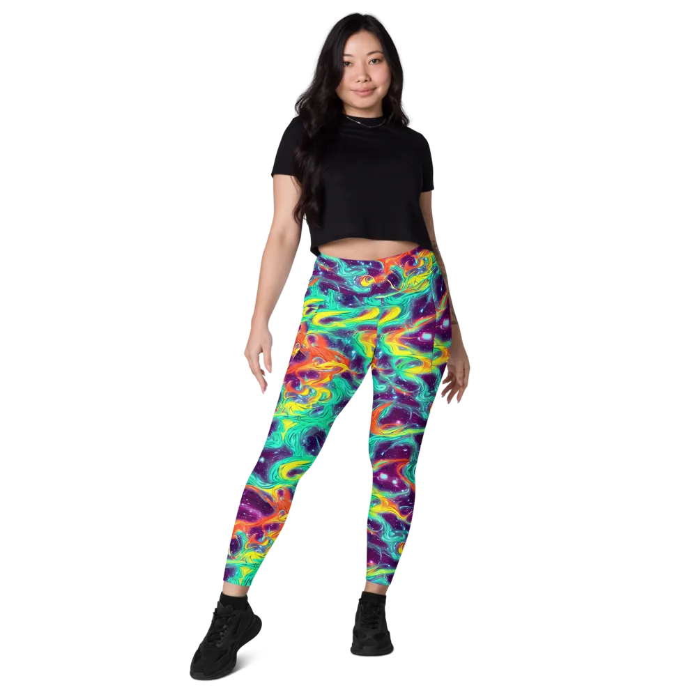 Astral Afterglow on Leggings with Pockets — Front