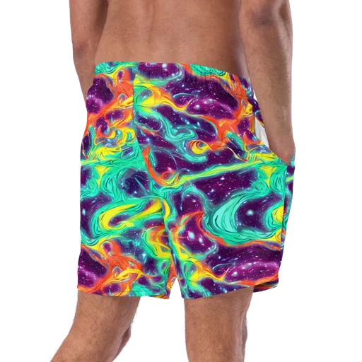 Astral Afterglow on a Swim Trunks