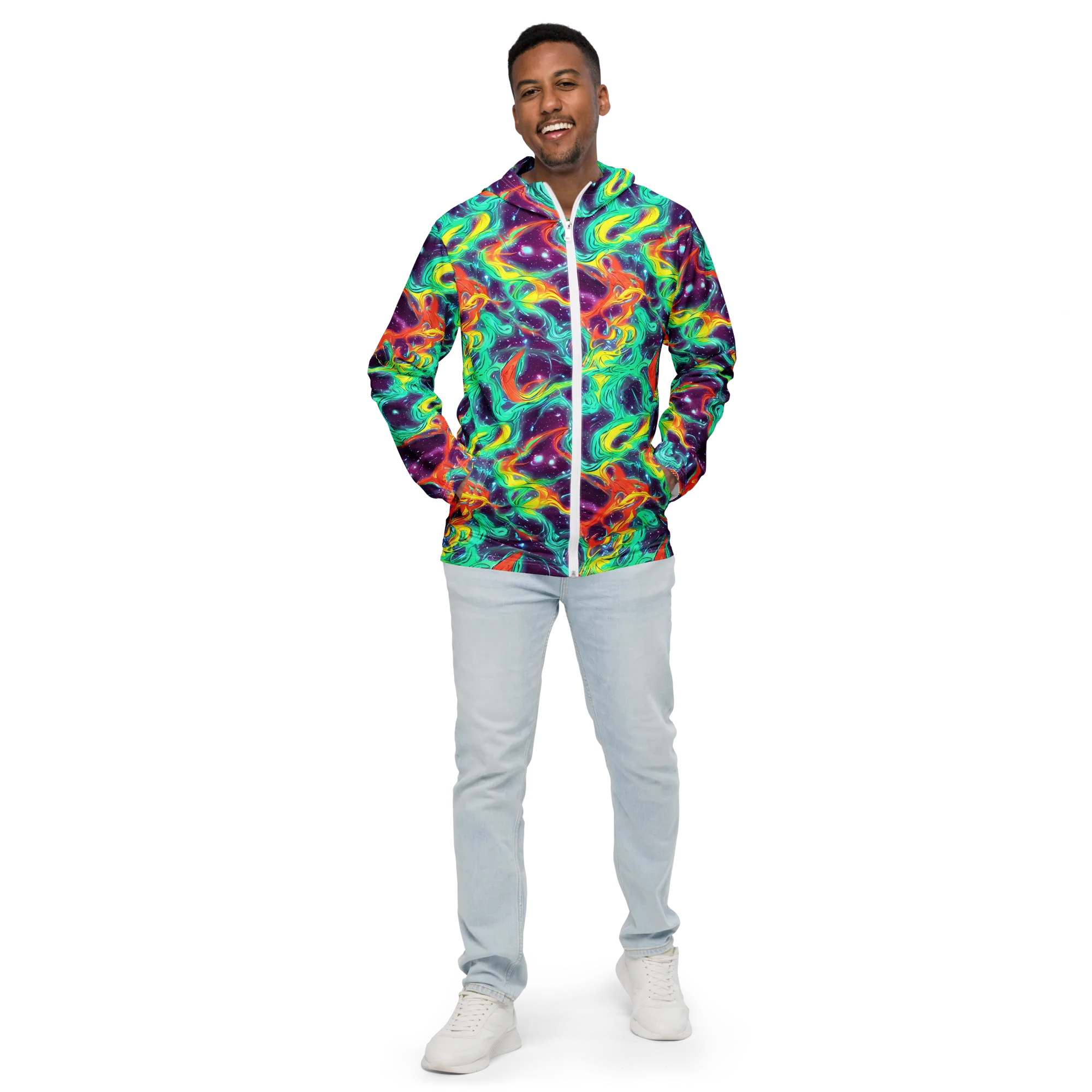 Astral Afterglow on Men's Windbreaker — Front