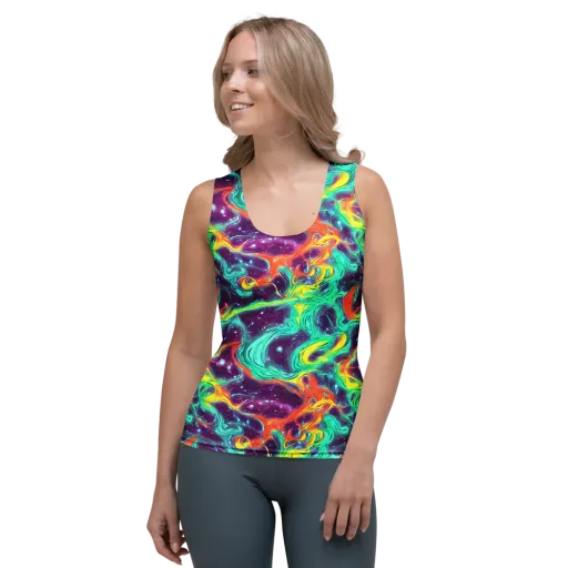 Astral Afterglow on a Women's Tank Top