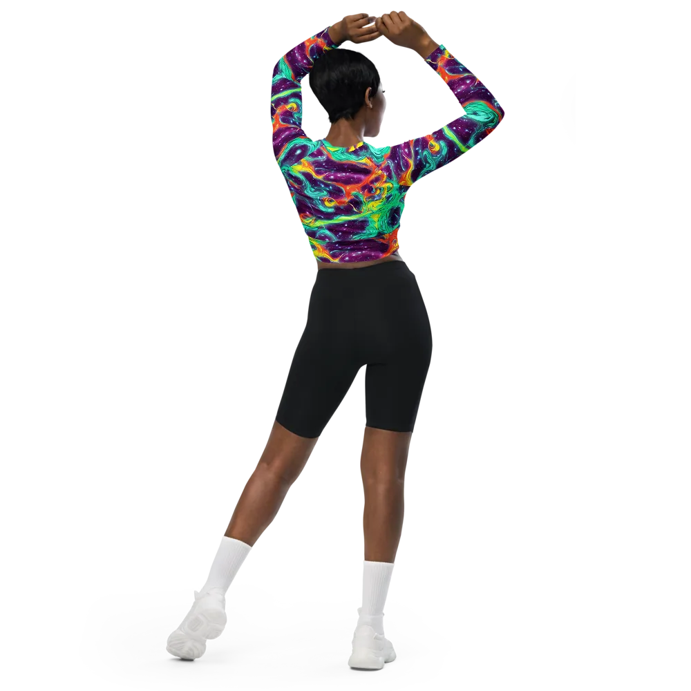 Astral Afterglow on Long Sleeve Crop Top — Back