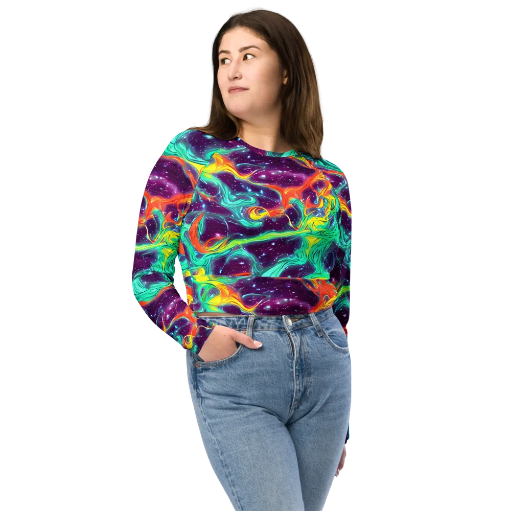 Astral Afterglow on Long Sleeve Crop Top — Front