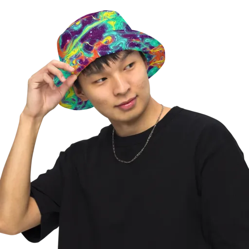 Astral Afterglow on a Reversible Bucket Hat