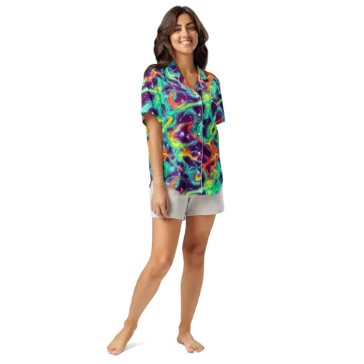 Astral Afterglow on a Women's Short Sleeve Pajama Top