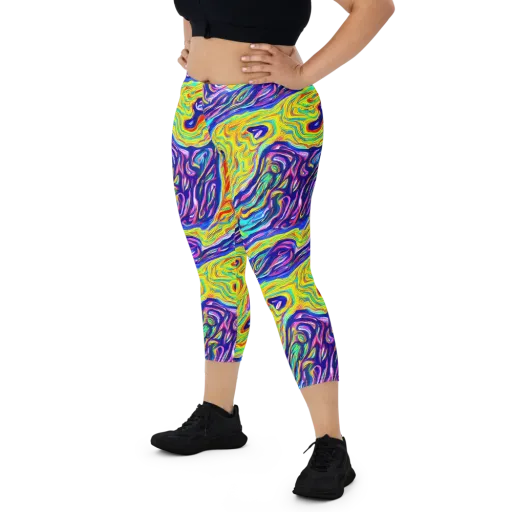 Kaleidoscope Current on a Capri Leggings