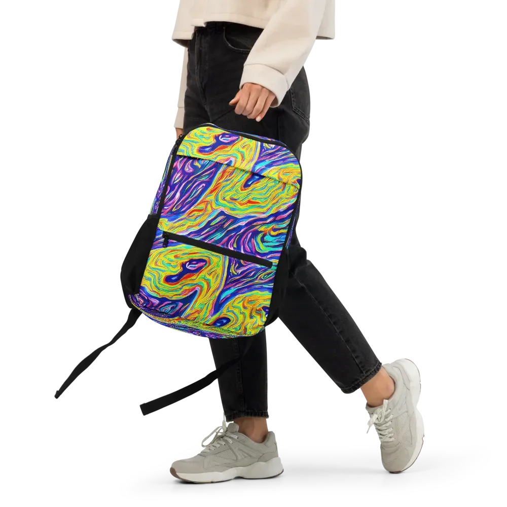 Kaleidoscope Current on Utility Backpack — Front