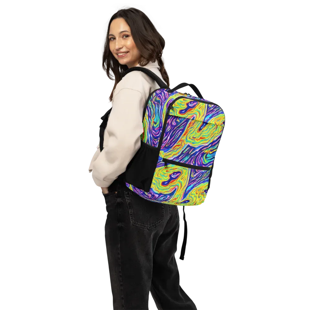Kaleidoscope Current on Utility Backpack — Back