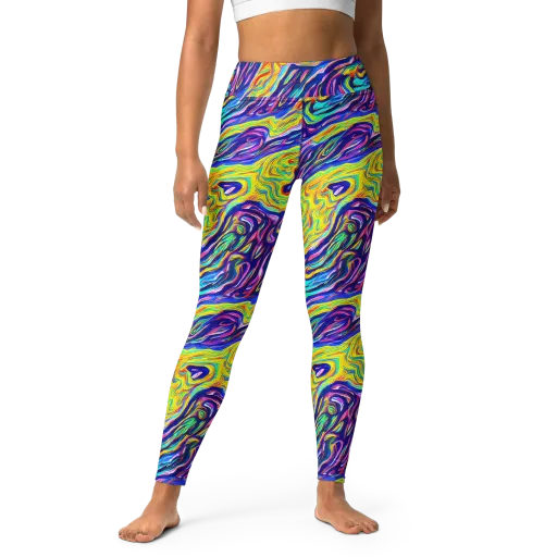 Kaleidoscope Current on a Yoga Leggings