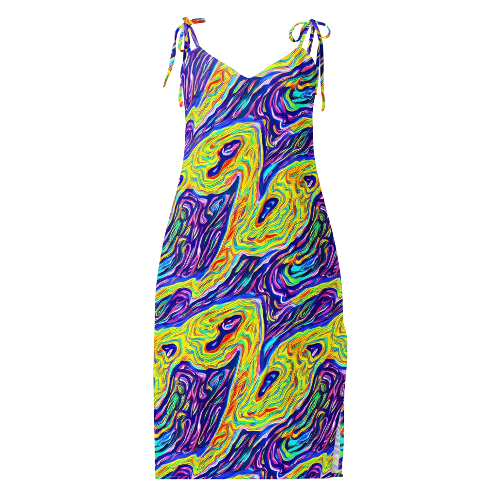 Kaleidoscope Current on Slip Dress — Front
