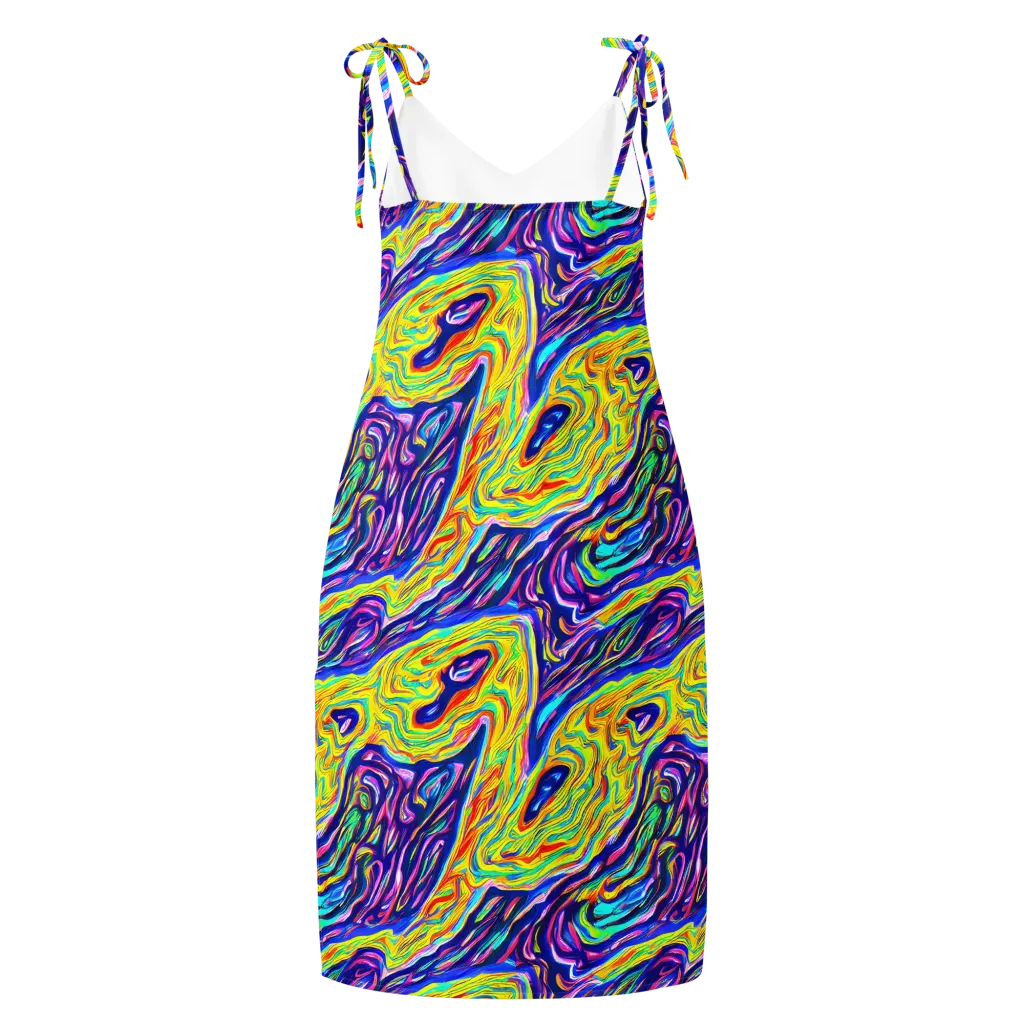 Kaleidoscope Current on Slip Dress — Back