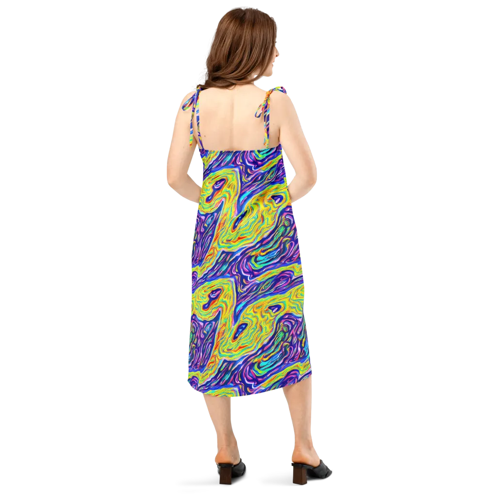 Kaleidoscope Current on Slip Dress — Back