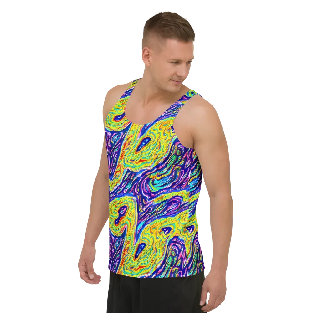 Kaleidoscope Current on Men's Tank Top — Left Front