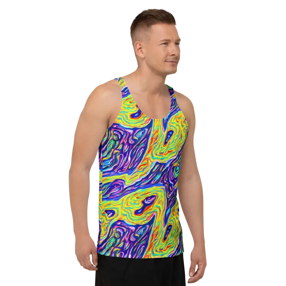 Kaleidoscope Current on Men's Tank Top — Right Front