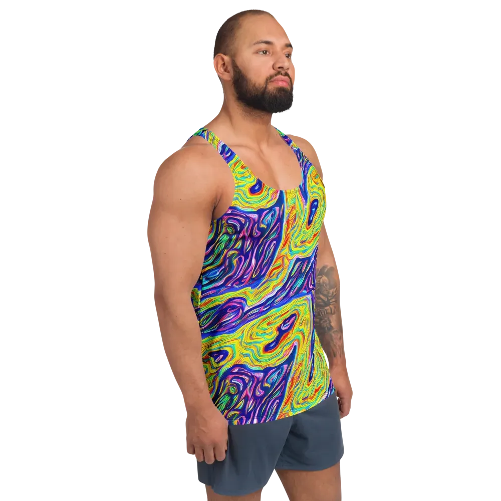 Kaleidoscope Current on Men's Tank Top — Right Front