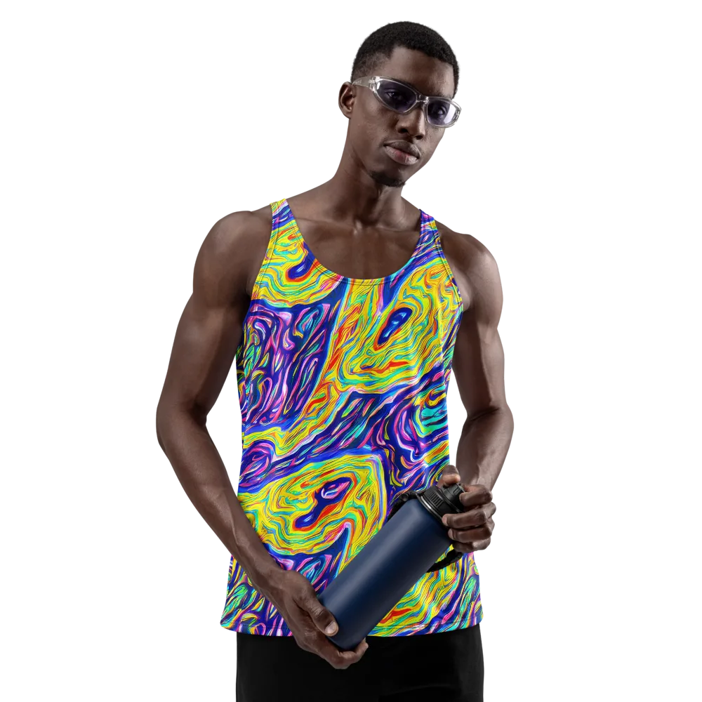 Kaleidoscope Current on Men's Tank Top — Front