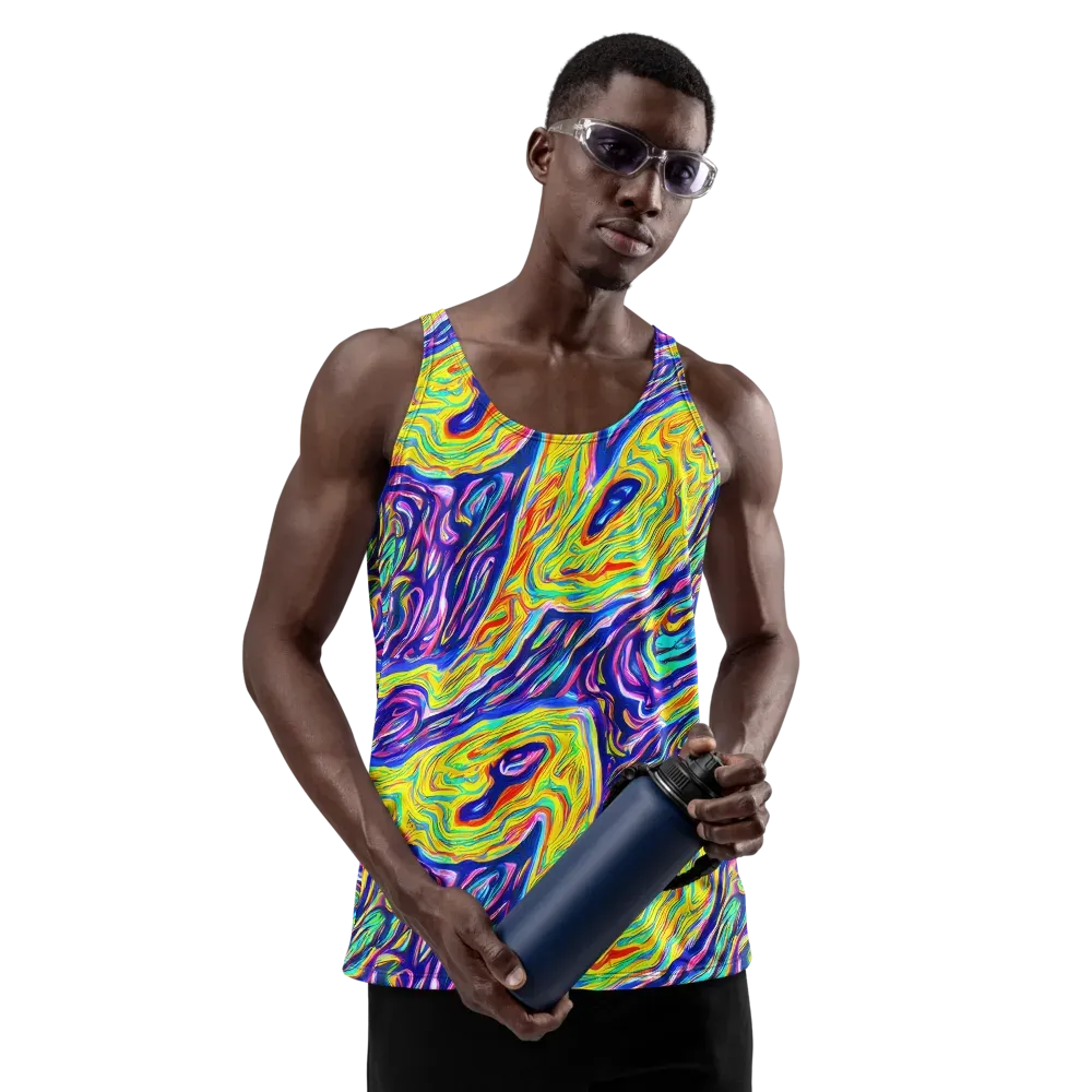 Kaleidoscope Current on Men's Tank Top — Front