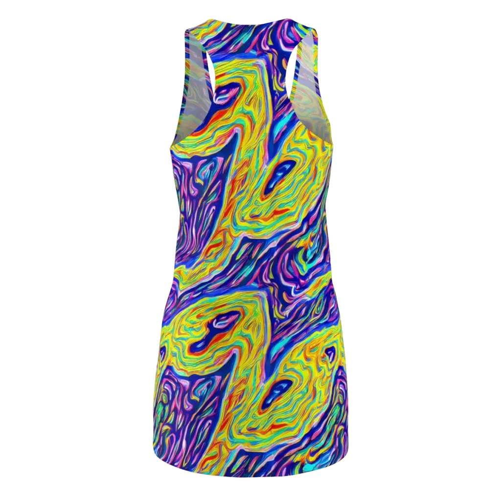 Kaleidoscope Current on Racerback Dress — Back