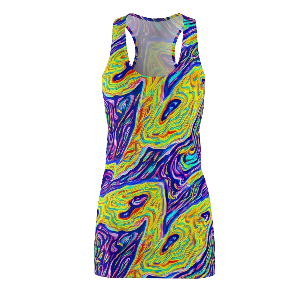 Kaleidoscope Current on Racerback Dress — Front