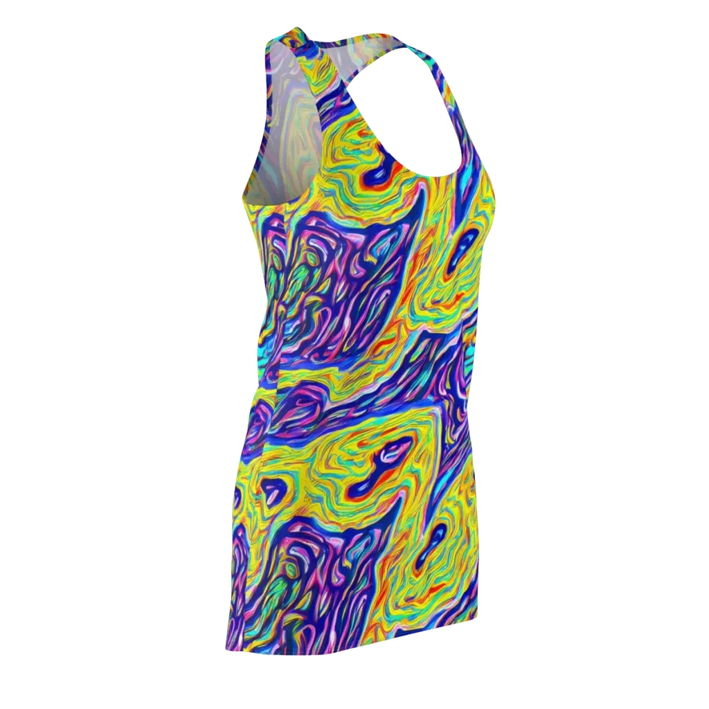 Kaleidoscope Current on Racerback Dress — Front Side