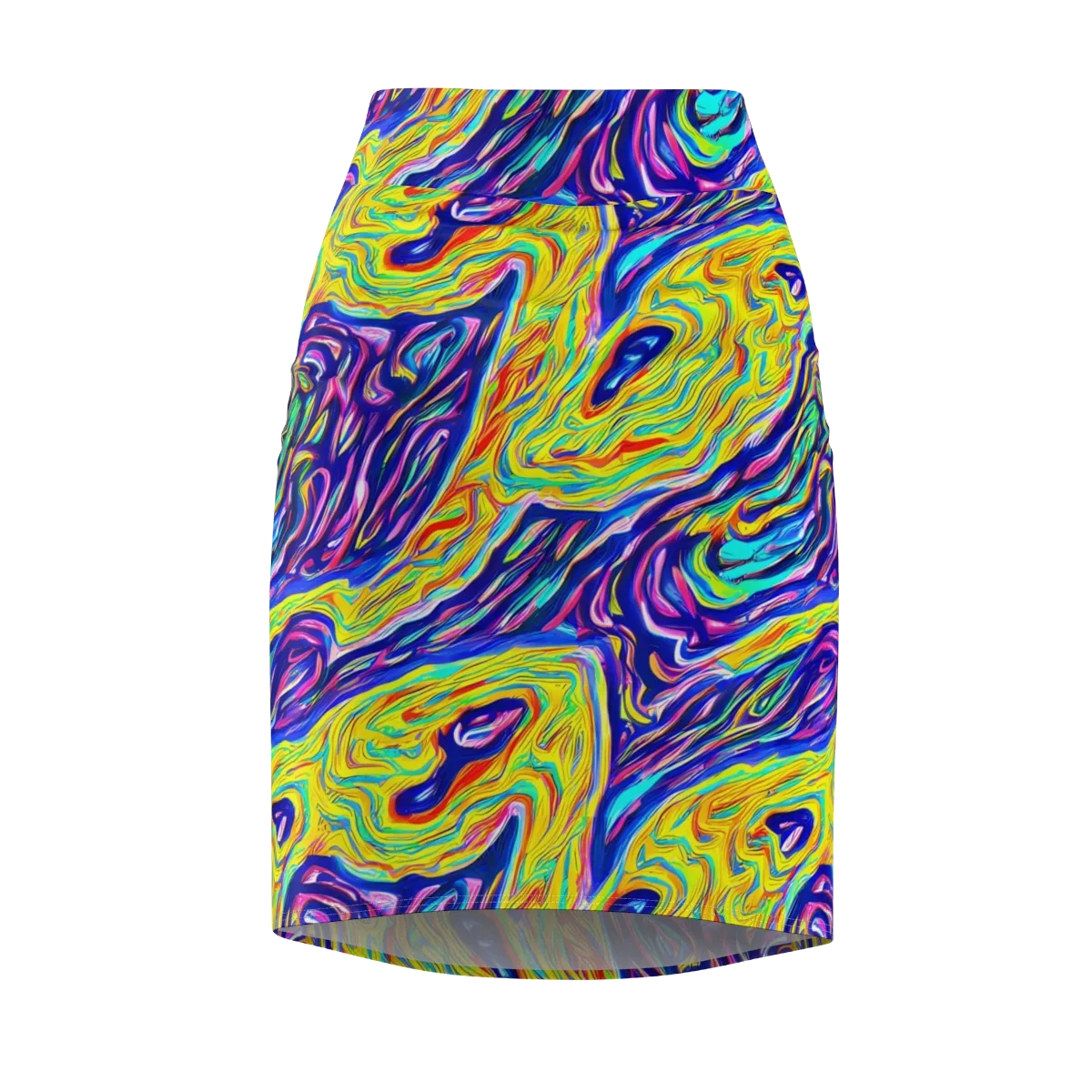 Kaleidoscope Current on Pencil Skirt — Front