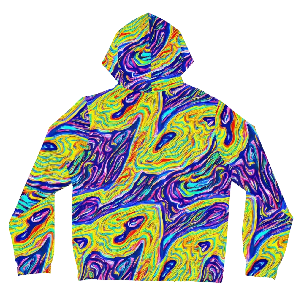 Kaleidoscope Current on Women's Full-Zip Hoodie — Back