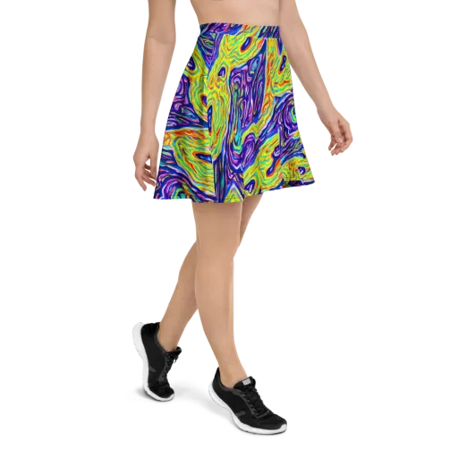 Kaleidoscope Current on a Skater Skirt