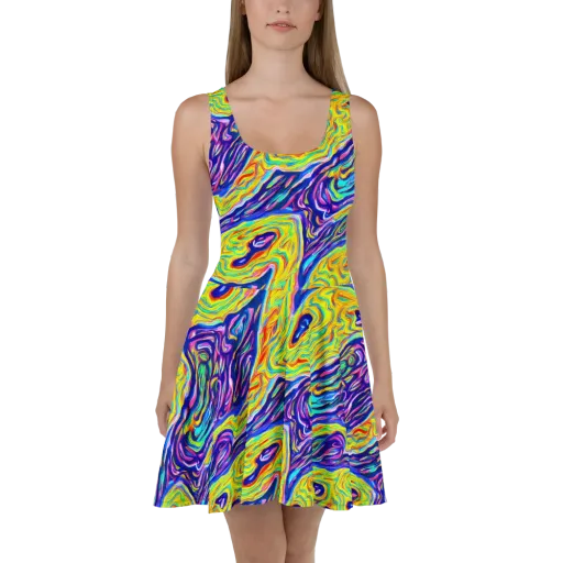 Kaleidoscope Current on a Skater Dress