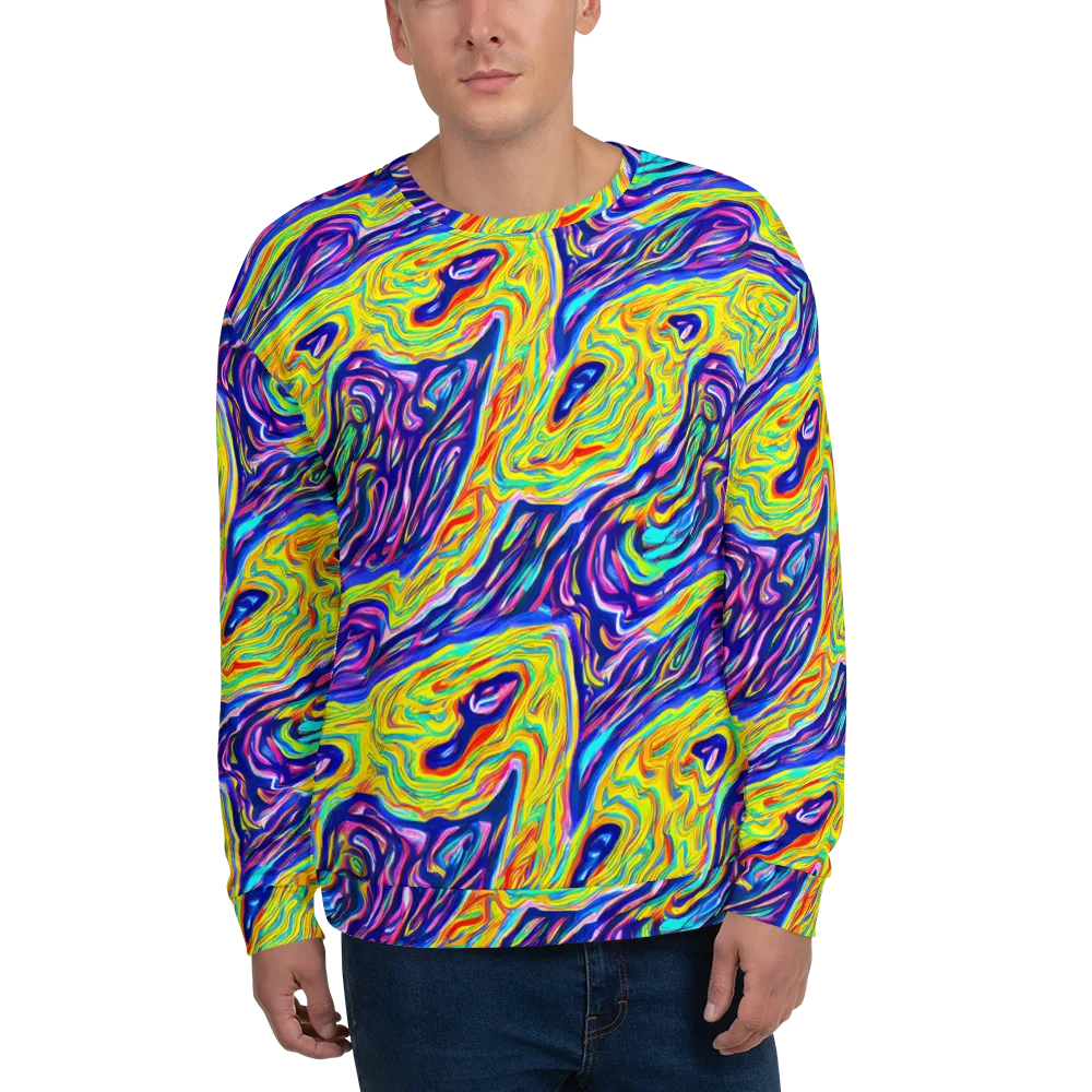 Kaleidoscope Current on Sweatshirt — Front