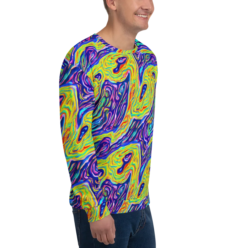Kaleidoscope Current on Sweatshirt — Right Front