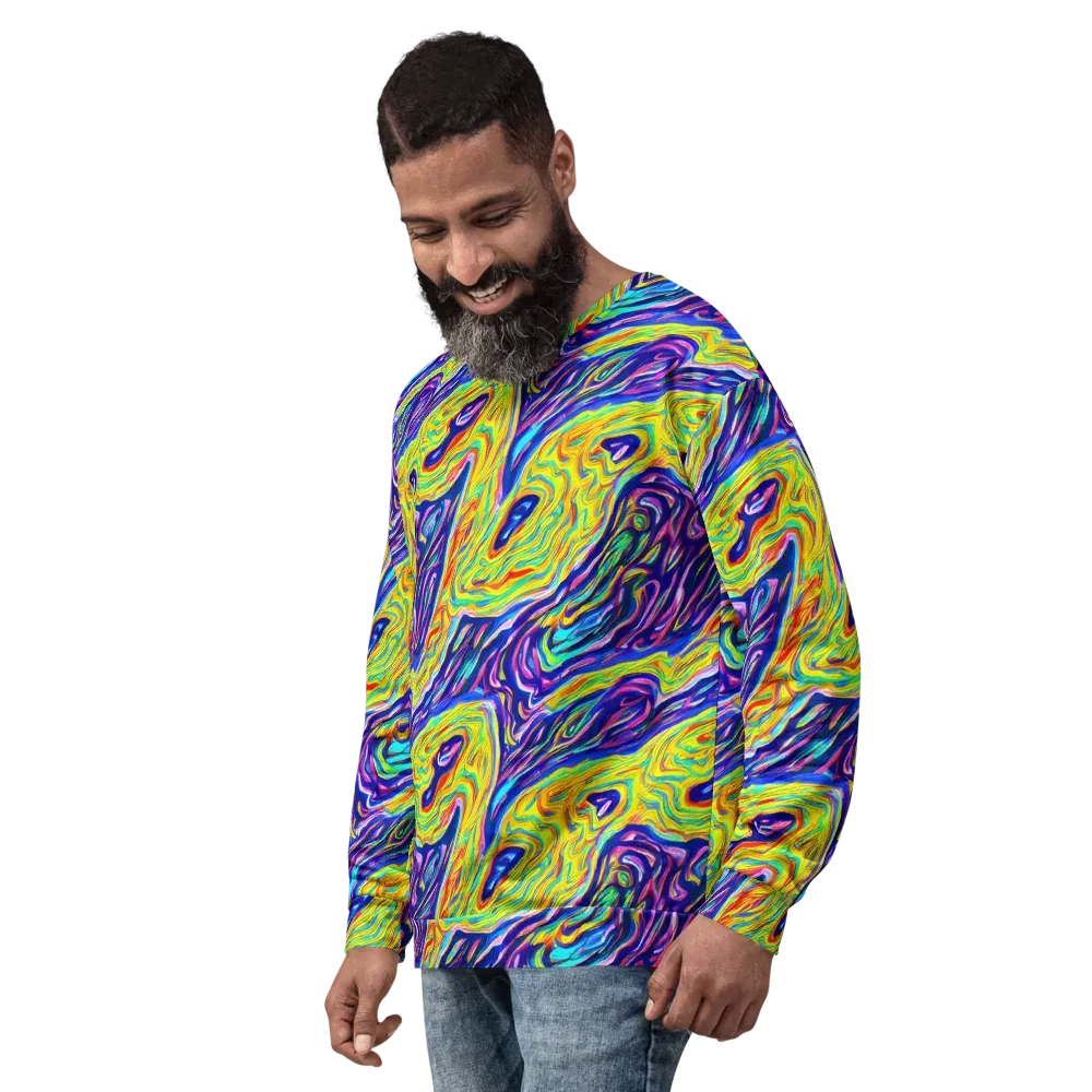 Kaleidoscope Current on Sweatshirt — Left Front