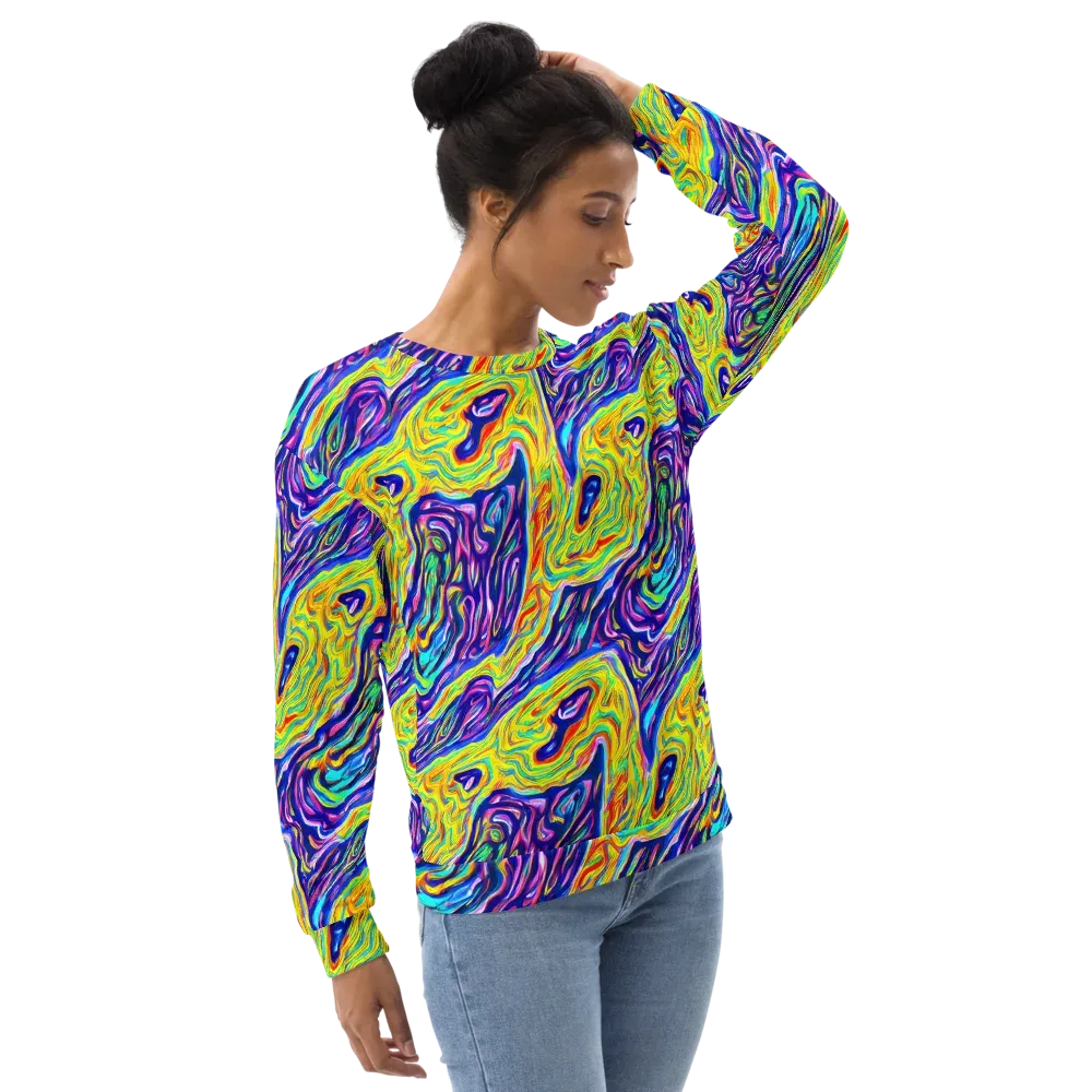 Kaleidoscope Current on Sweatshirt — Right Front