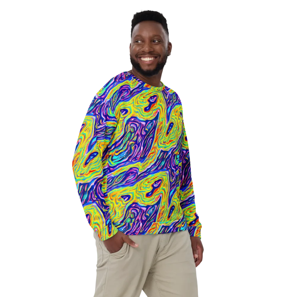 Kaleidoscope Current on Sweatshirt — Front