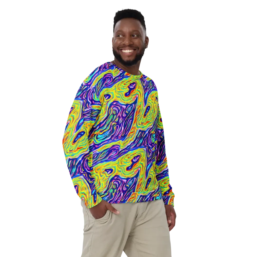Kaleidoscope Current on Sweatshirt — Front
