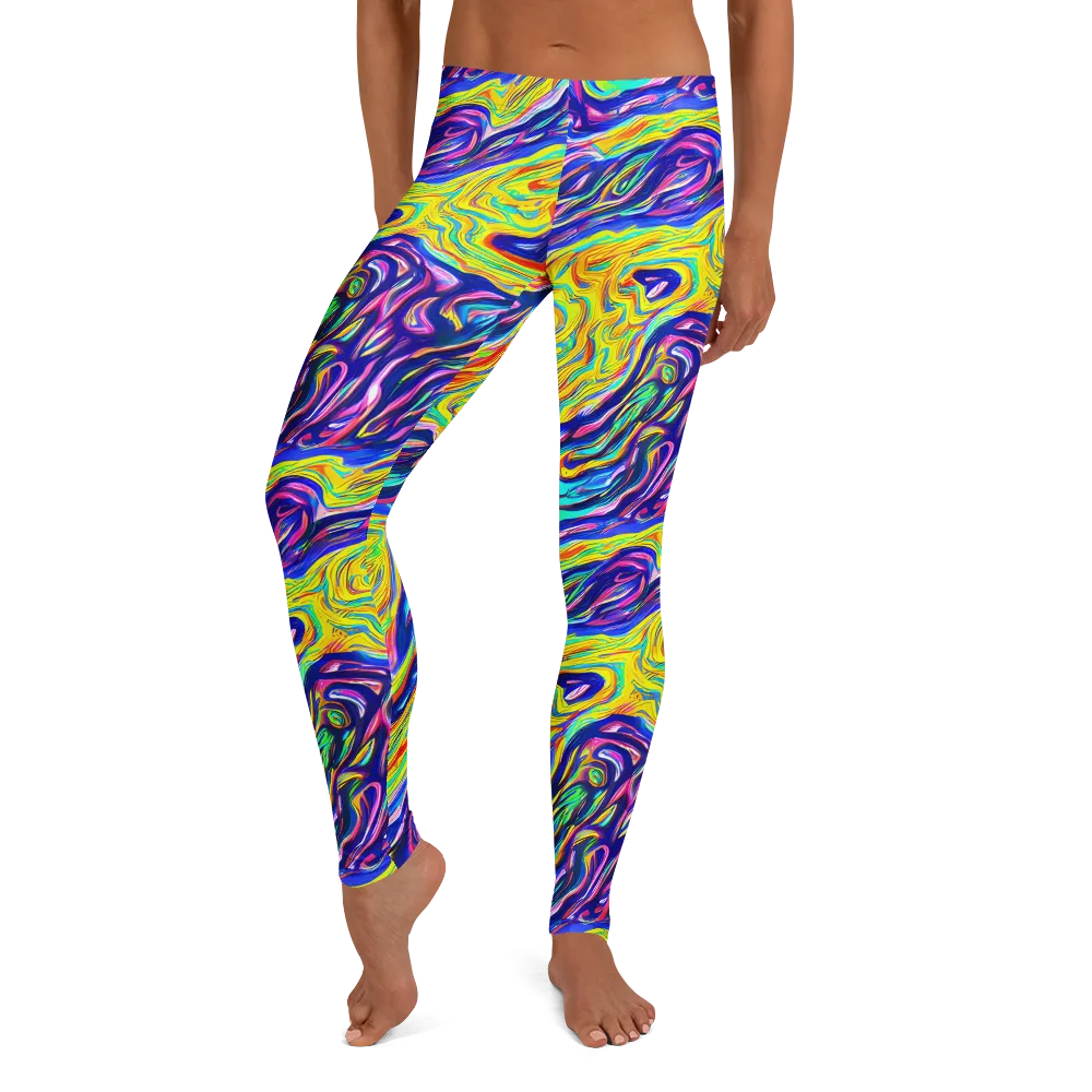 Kaleidoscope Current on Leggings — Front